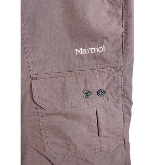 Marmot Capri Pants‎ 6 Womens Brown Cargo Pockets Cropped Beth Rodden Outdoor - Picture 3 of 16